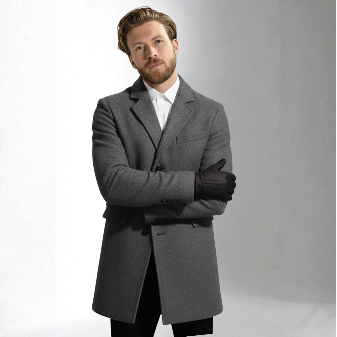 Men’s Gray Wool Coat | Ciara Wear