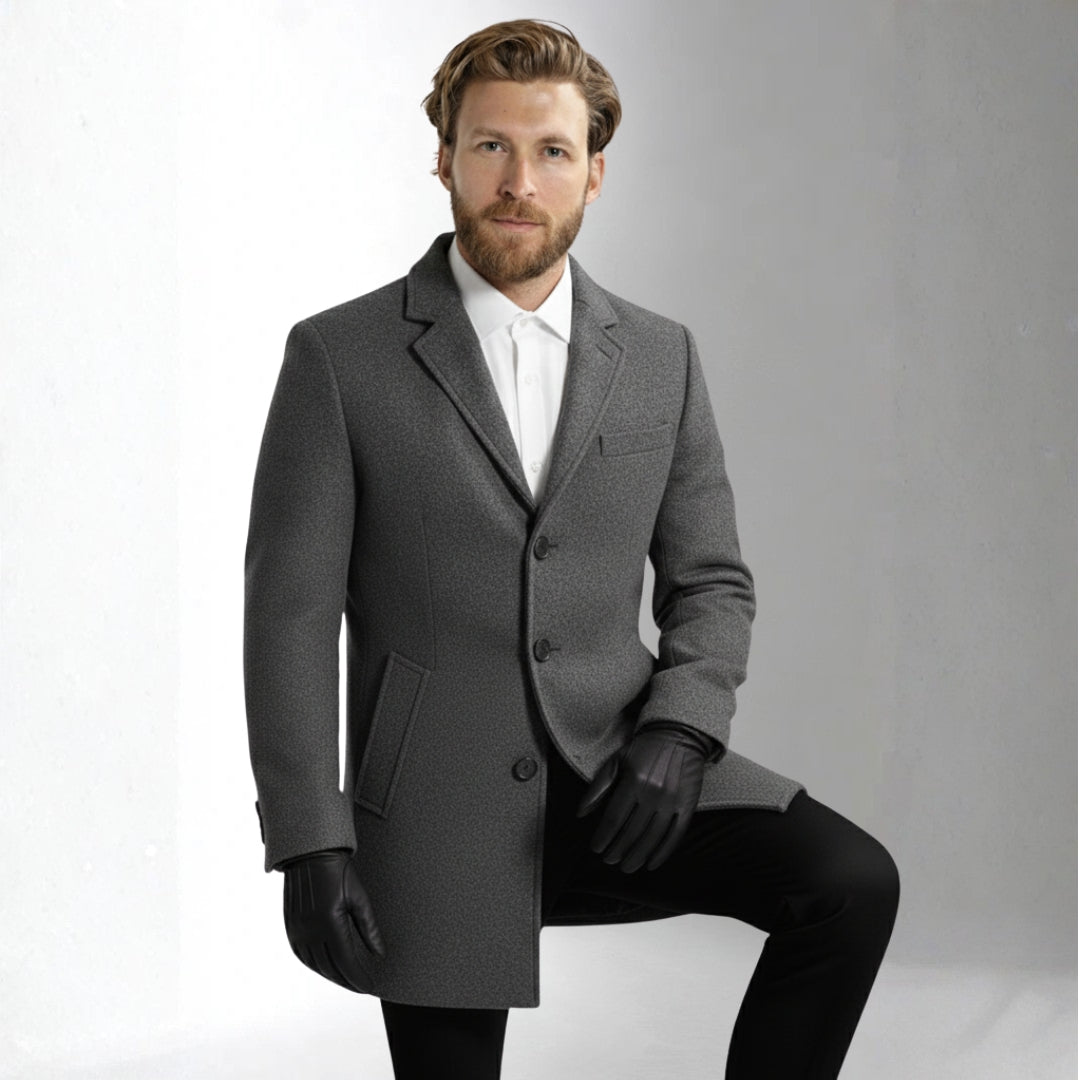 Men’s Gray Wool Coat | Ciara Wear