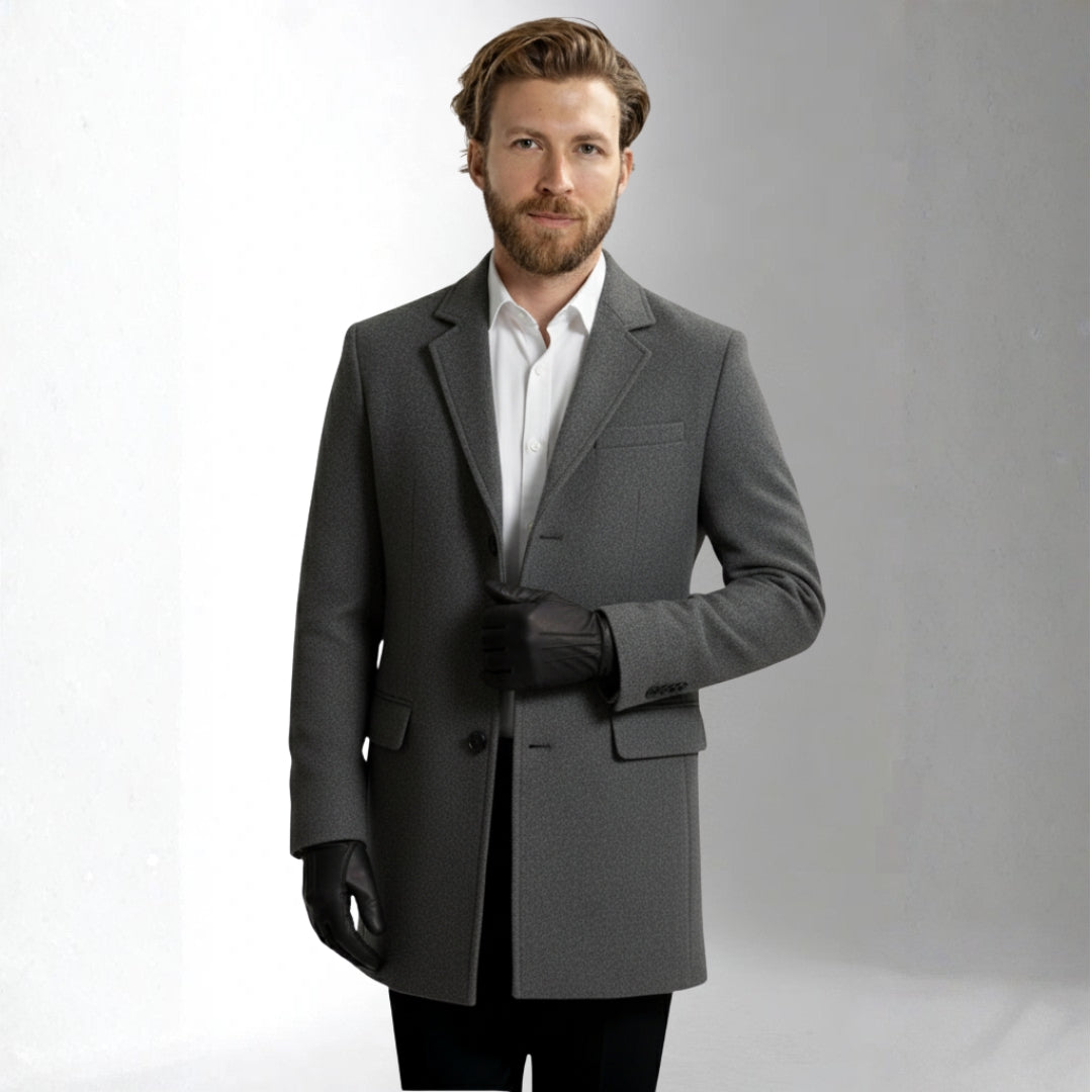 Men’s Gray Wool Coat | Ciara Wear